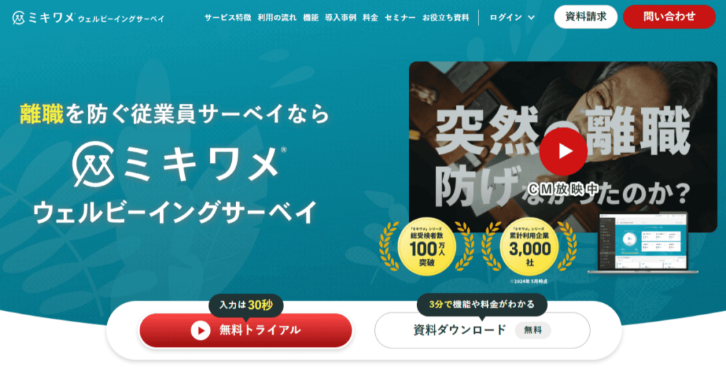 ミキワメウェルビーイング_幸福度_高める_離職_休職_防ぐ