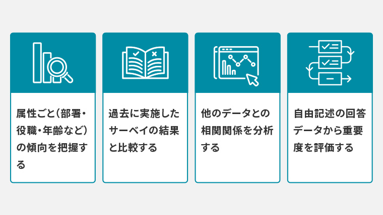 エンゲージメントサーベイの結果を分析する4つの方法